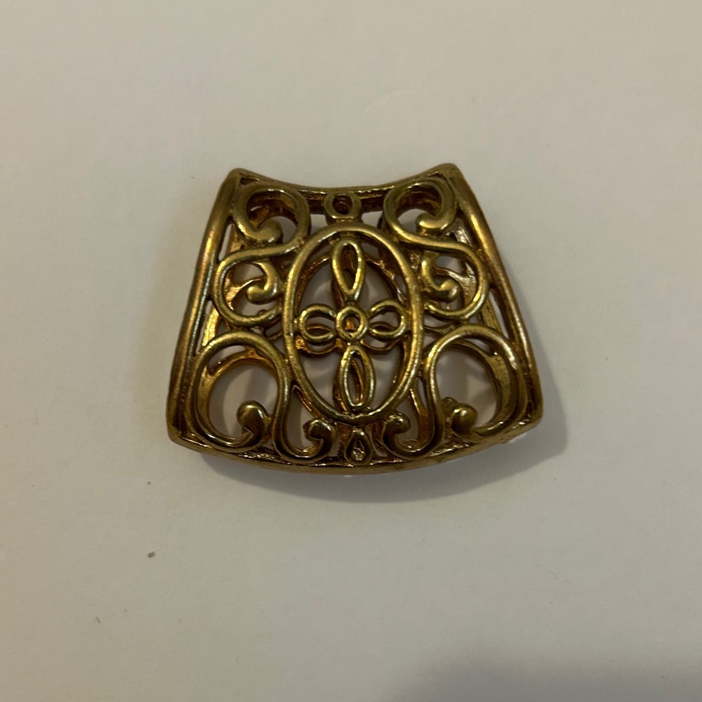 Gold necklace charm